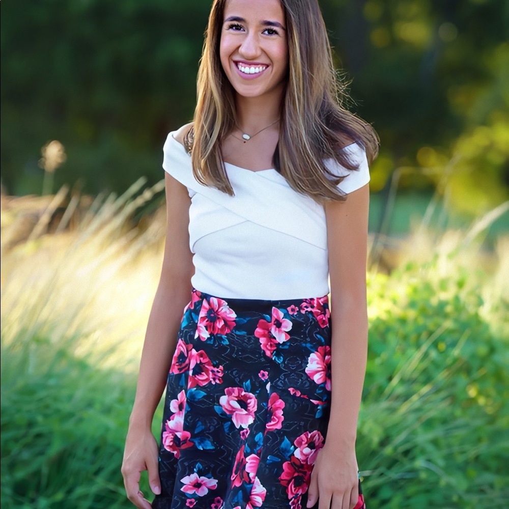 Hollister Floral Skater Skirt